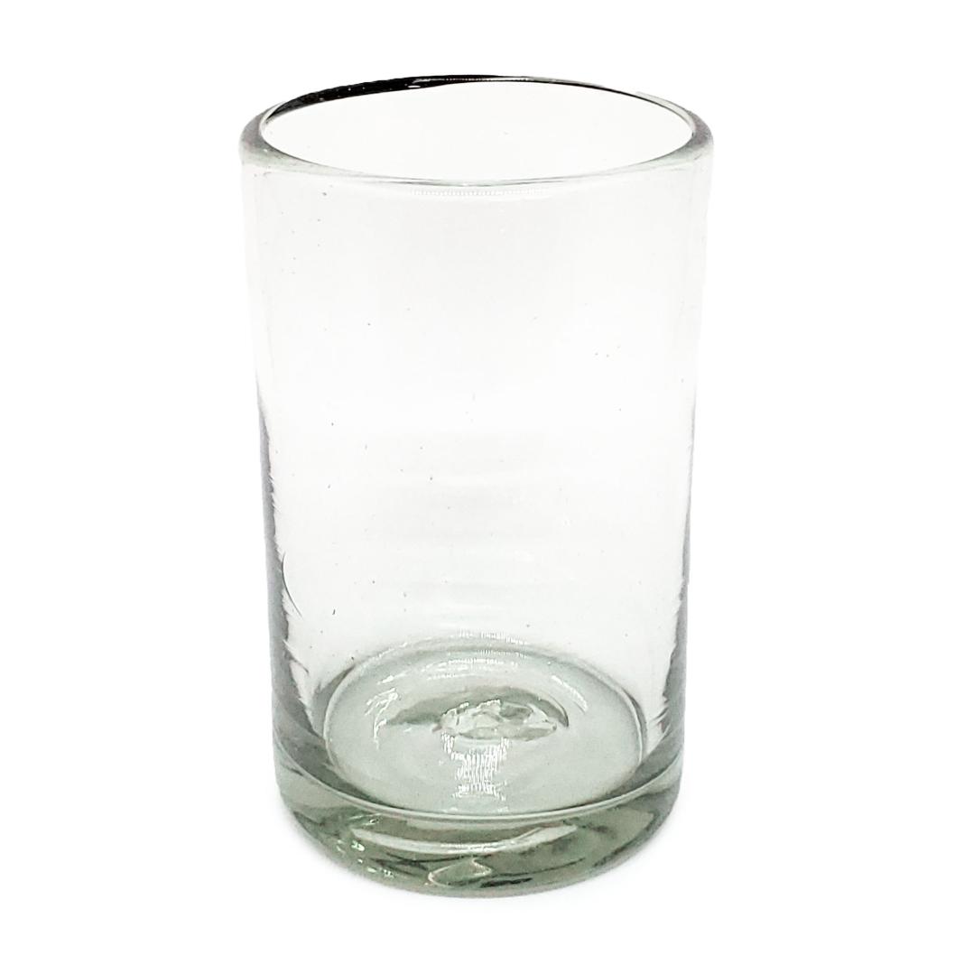 Vasos de Vidrio Soplado / Juego de 6 vasos grandes transparentes / stos artesanales vasos le darn un toque clsico a su bebida favorita.